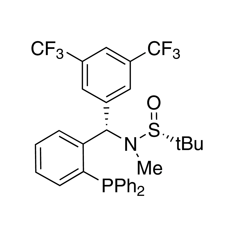 [S(R)]-N-[(S)-[3,5-Bis(trifluoromethyl)phenyl][2-(diphenylphosphino)phenyl]methyl]-N,2-dimethyl-2-propanesulfinamide, 95%