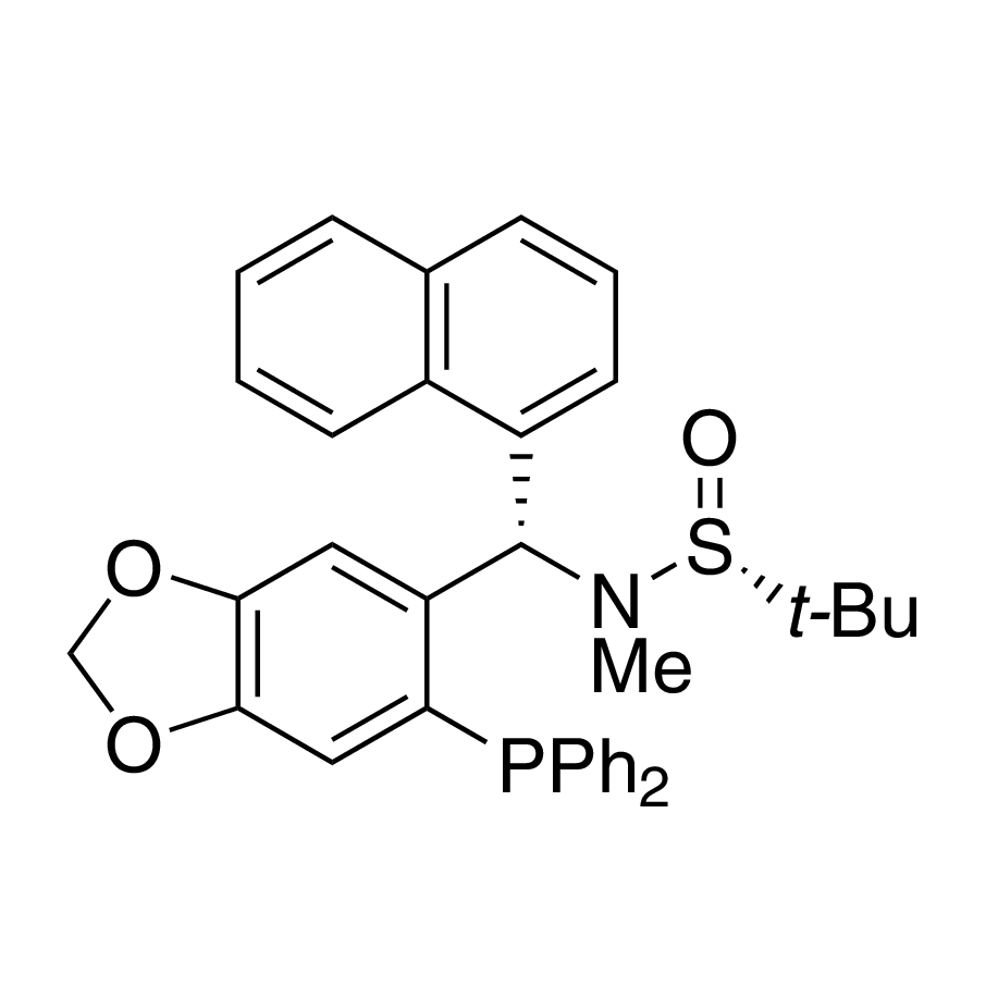 [S(R)]-N-[(S)-[6-(Diphenylphosphino)benzo[d][1,3]dioxol-5-yl](1-naphthalenylmethyl)]-N,2-dimethyl-2-propanesulfinamide, 95%