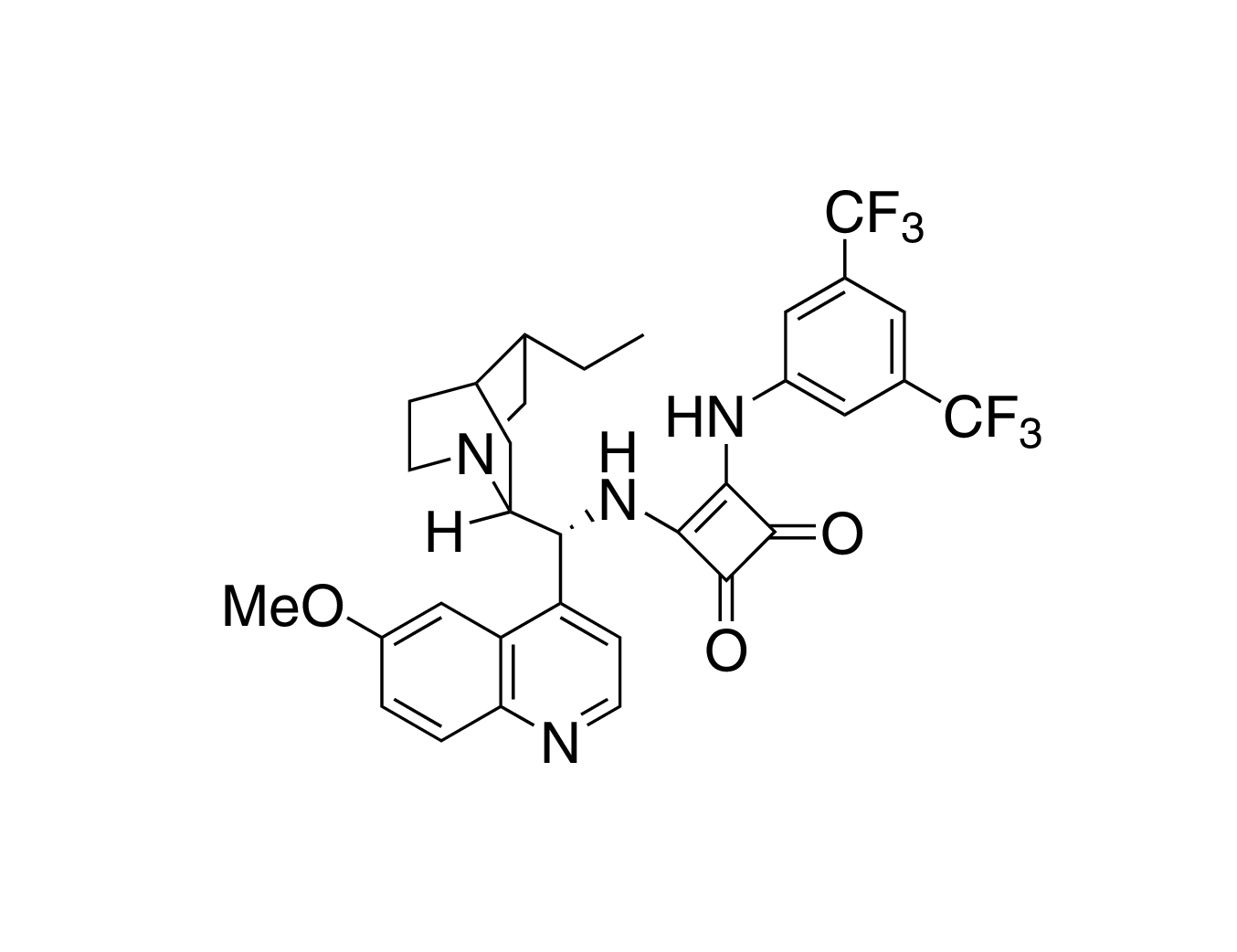 3-[[3,5-Bis(trifluoromethyl)phenyl]amino]-4-[[(9R)-10,11-dihydro-6'-methoxycinchonan-9-yl]amino]-3-cyclobutene-1,2-dione, 98%, (99% ee)