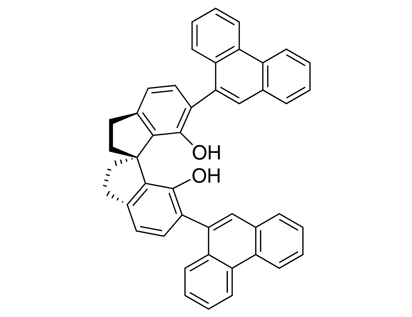 (R)-2,2',3,3'-Tetrahydro-6,6'-di-9-phenanthrenyl-1,1'-spirobi[1H-indene]-7,7'-diol, 98% (99% ee)