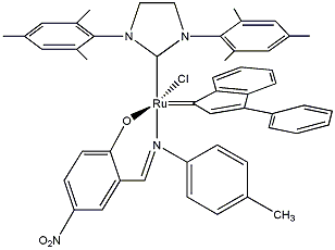 [1,3-Bis(2,4,6-trimethylphenyl)-2-imidazolidinylidene]-[2-[[(4-methylphenyl)imino]methyl]-4-nitrophenolyl]-[3-phenyl-1H-inden-1-ylidene]ruthenium(II) chloride