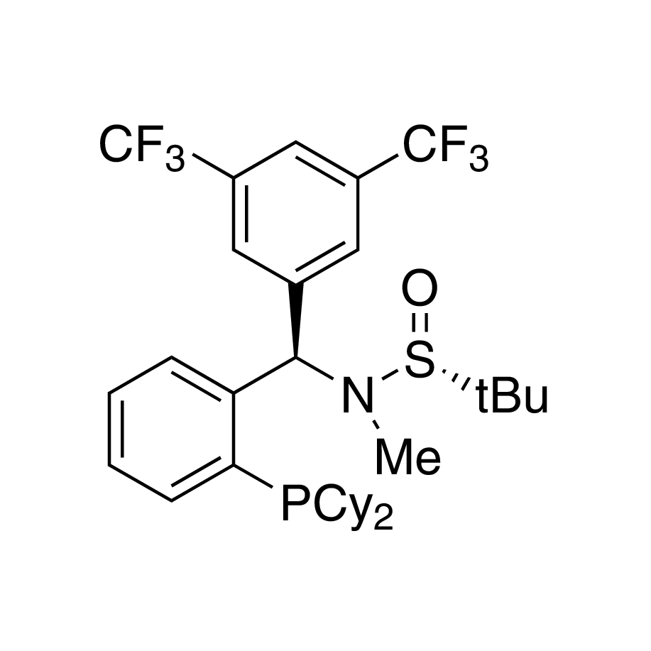 [S(R)]-N-[(R)-3,5-Bis(trifluoromethyl)phenyl][2-(dicyclohexylphosphanyl)phenyl]-N,2-dimethyl-2-propanesulfinamide, 95%
