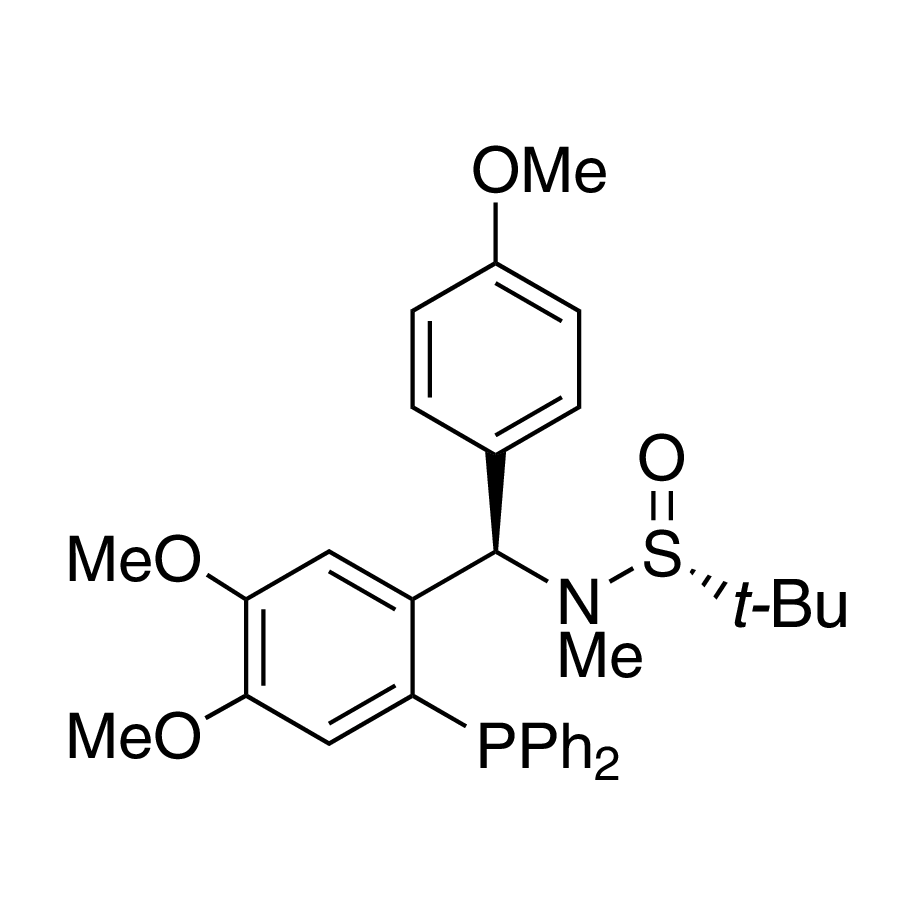 [S(R)]-N-[(R)-[2-(Diphenylphosphino)-4,5-dimethoxyphenyl)](4-methoxyphenyl)methyl]-N,2-dimethyl-2-propanesulfinamide, 95%