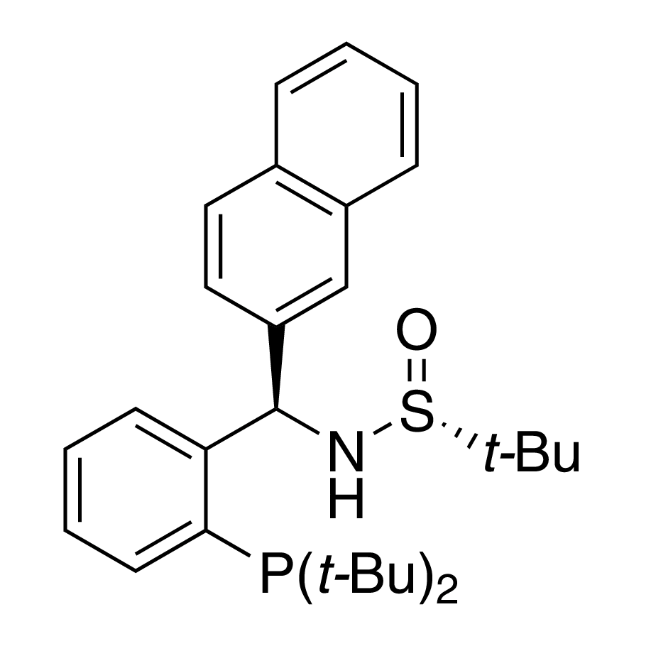 [S(R)]-N-[(R)-2-(Di-tert-butylphosphino)phenyl]-2-naphthalenylmethyl]-2-methyl-2-propanesulfinamide, 95%