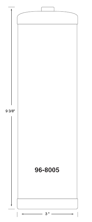 Cylinder, carbon steel, 900ml