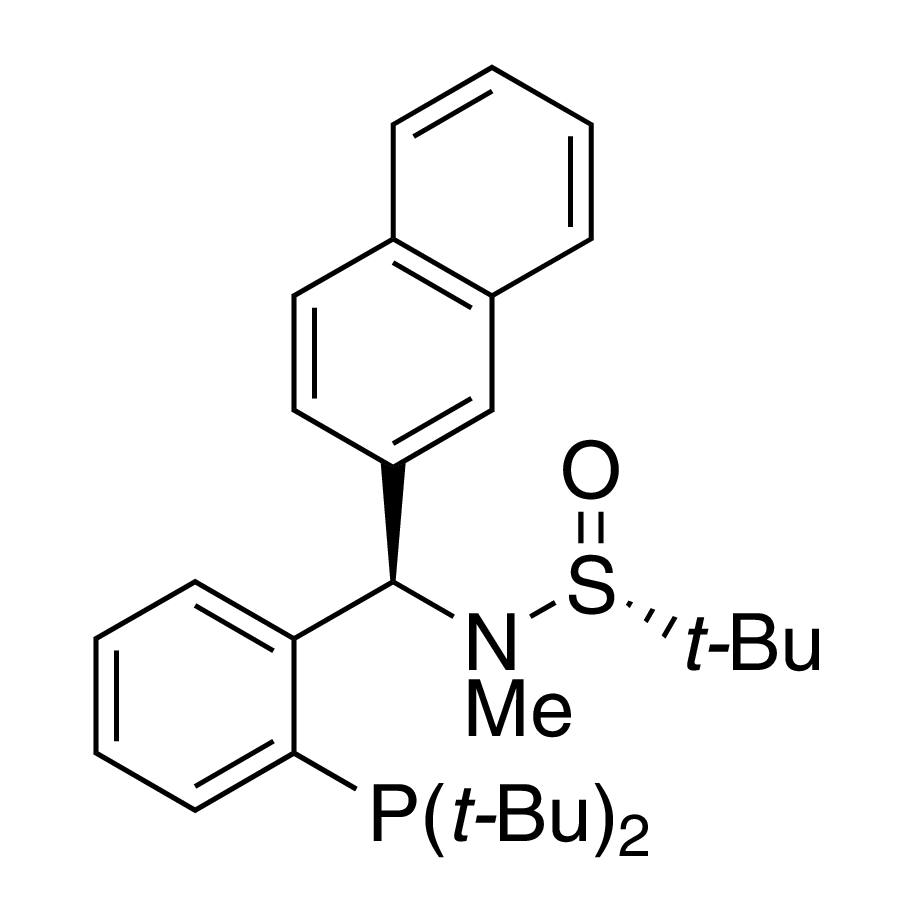 [S(R)]-N-[(R)-2-(Di-tert-butylphosphino)phenyl]-2-naphthalenylmethyl]-N,2-dimethyl-2-propanesulfinamide, 95%