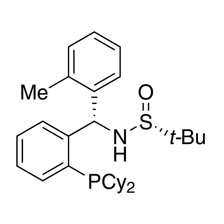 [S(R)]-N-[(S)-(2-Methylphenyl)[2-(dicyclohexylphosphino)phenyl]methyl]-2-methyl-2-propanesulfinamide, 95%