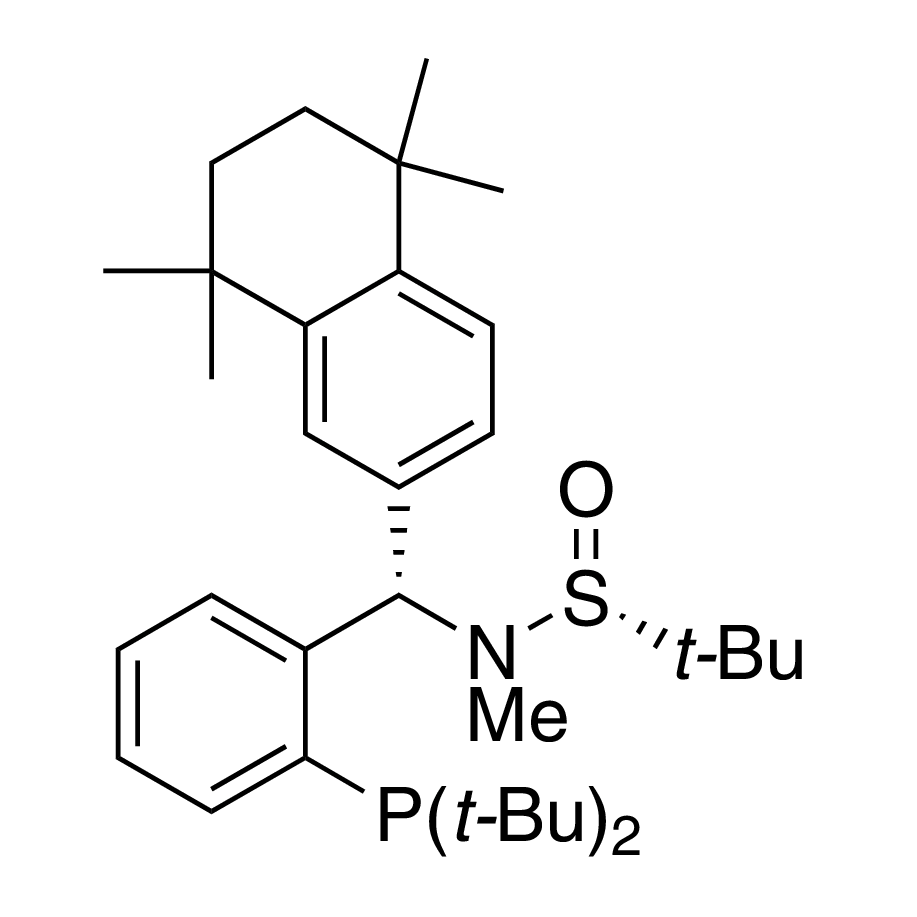 [S(R)]-N-((S)-(2-(Di-tert-butylphosphino)phenyl)(5,6,7,8-tetrahydro-5,5,8,8-tetramethyl-2-naphthalenyl)methyl]-N,2-dimethyl-2-propanesulfinamide, 95%
