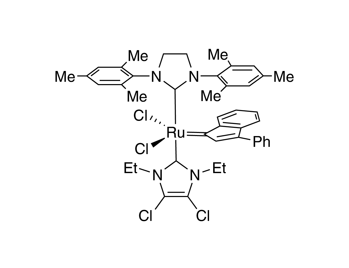 1,3-Bis(2,4,6-trimethylphenyl)-2-imidazolidinylidene)(3-phenyl-1H-inden-1-ylidene)(4,5-dichloro-1,3-diethyl-1,3-dihydro-2H-imidazol-2-ylidene)ruthenium(II) dichloride
