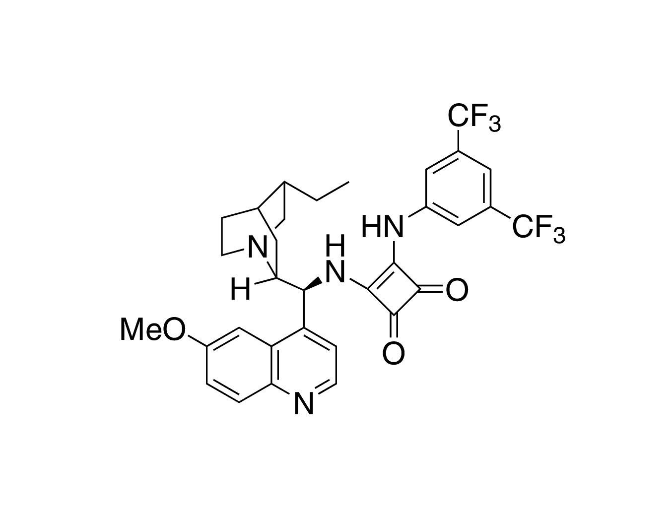 3-[[3,5-Bis(trifluoromethyl)phenyl]amino]-4-[[(8α,9S)-10,11-dihydro-6'-methoxycinchonan-9-yl]amino]-3-cyclobutene-1,2-dione, 98%, (99% ee)