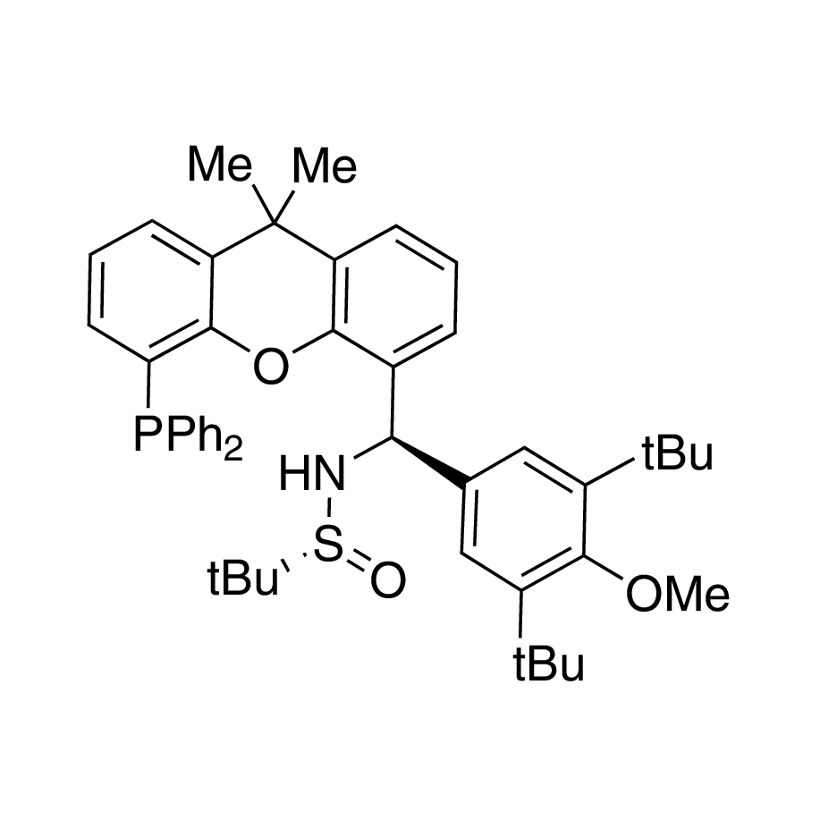 [S(R)]-N-[(R)-[3,5-Di-tert-butyl-4-methoxyphenyl][5-(diphenylphosphino)-9,9-dimethyl-9H-xanthen-4-yl]methyl]-2-methyl-2-propanesulfinamide, 95%