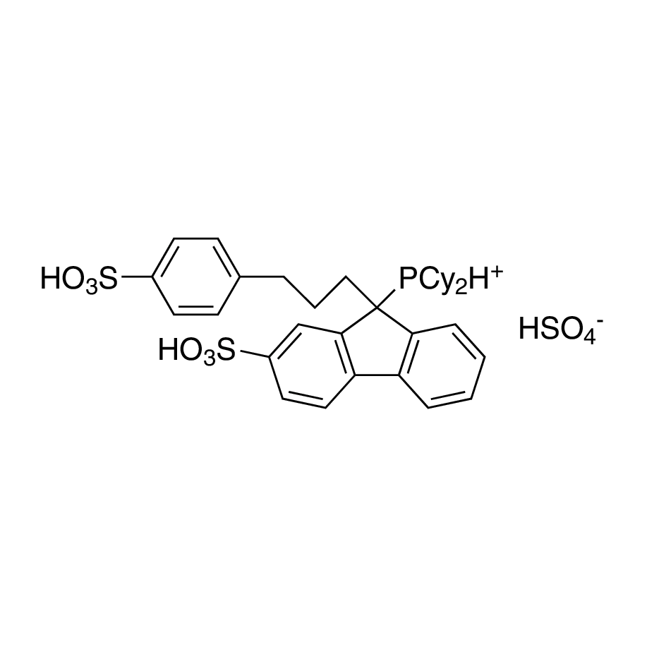 Dicyclohexyl-{9-[3-(4-sulfonylphenyl)propyl]-2-sulfonylfluoren-9-yl}phosphonium hydrogen sulfate, min. 95%  [cataCXium® FSulf]