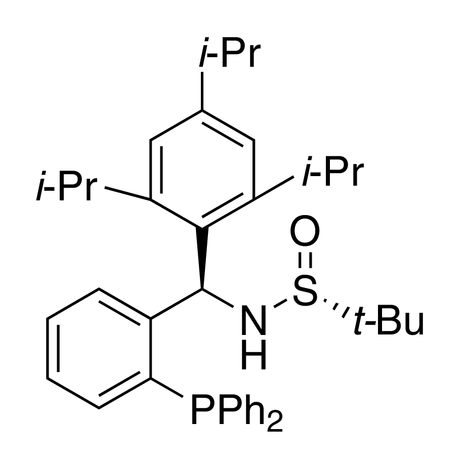 [S(R)]-N-((R)-(2-(Diphenylphosphino)phenyl)(2,4,6-triisopropylphenyl)methyl)-2-methyl-2-propanesulfinamide, 95%