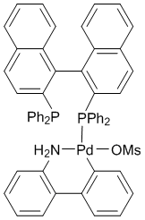 Methanesulfonato[2,2'-bis(diphenylphosphino)-1,1'-binaphthyl](2'-amino-1,1'-biphenyl-2-yl)palladium(II),  min. 97% [BINAP Palladacycle Gen. 3]