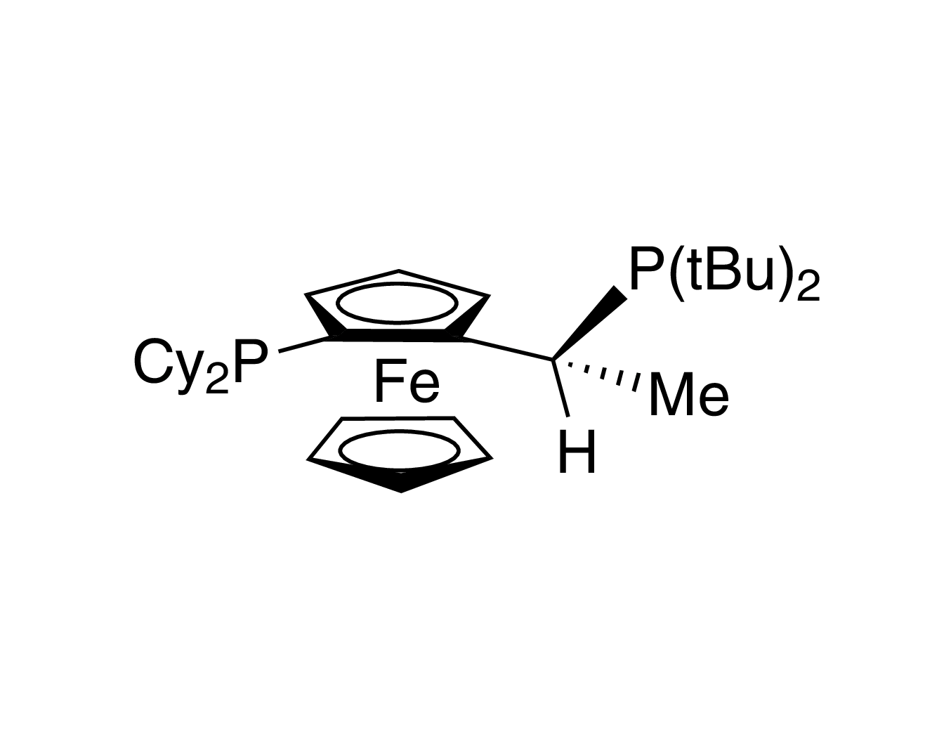 (R)-(-)-1-[(S)-2-(Dicyclo­hexylphosphino)ferrocenyl]ethyldi-t-butylphosphine, min. 97%