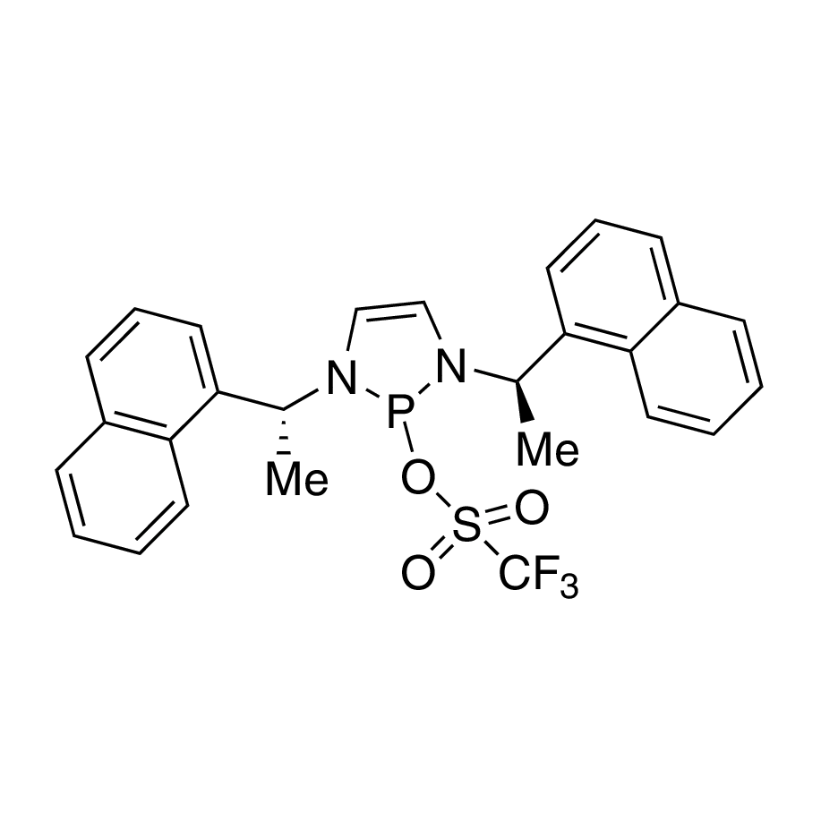 1,3-Bis[(1R)-1-(1-naphthalenyl)ethyl]-2,3-dihydro-1H-1,3,2-diazaphosphol-2-yl trifluoromethanesulfonate, min. 98%