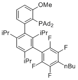 2-(Diadamantylphosphino)-3-methoxy-2’,4’,6’-tri-i-propyl-3’-(2,3,5,6-tetrafluoro-4-butylphenyl)-1,1’-biphenyl, AlPhos