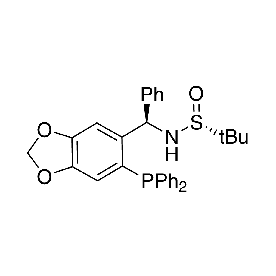 [S(R)]-N-[(R)-[6-(Diphenylphosphino)benzo[d][1,3]dioxol-5-yl]phenylmethyl]-2-methyl-2-propanesulfinamide, 95%