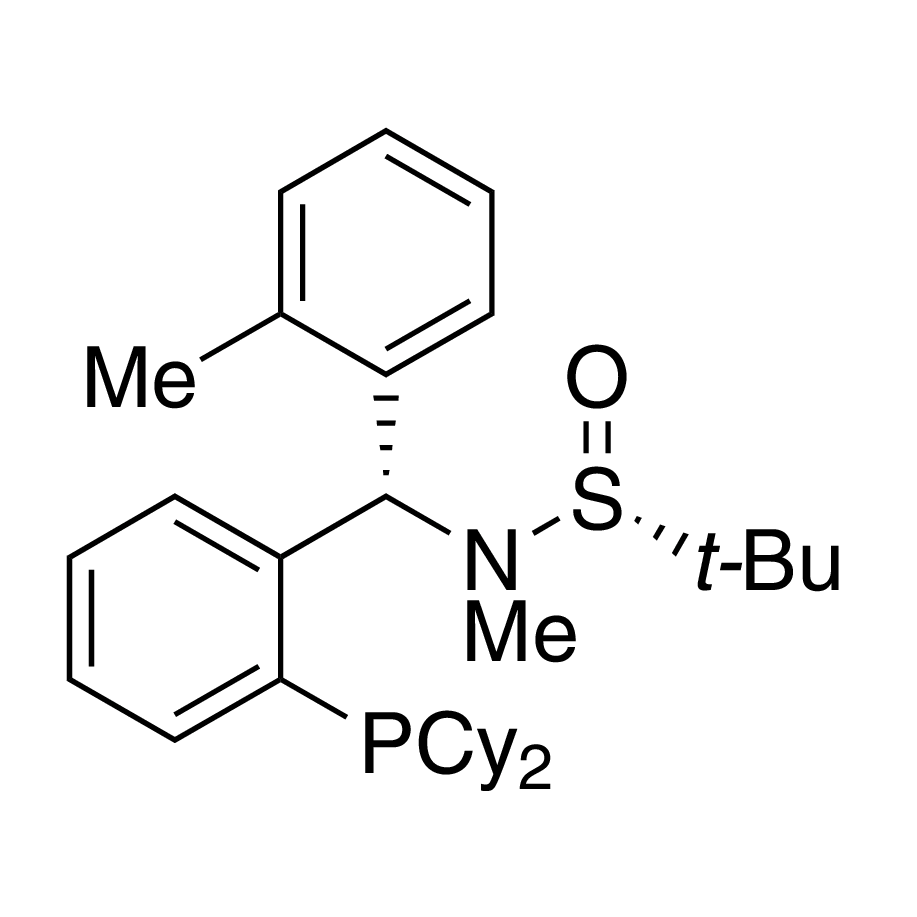 [S(R)]-N-[(S)-(2-Methylphenyl)[2-(dicyclohexylphosphino)phenyl]methyl]-N,2-dimethyl-2-propanesulfinamide, 95%