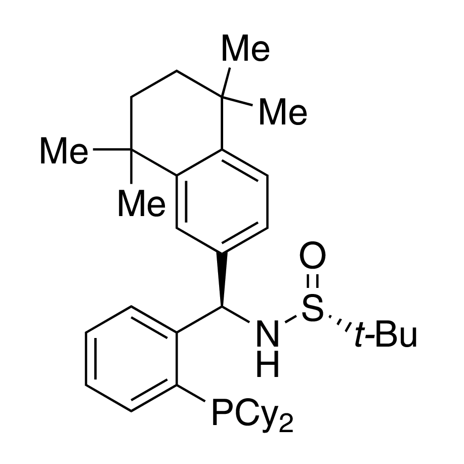[S(R)]-N-[(R)-[2-(Dicyclohexylphosphino)phenyl](5,6,7,8-tetrahydro-5,5,8,8-tetramethyl-2-naphthalenyl)methyl]-2-methyl-2-propanesulfinamide, 95%