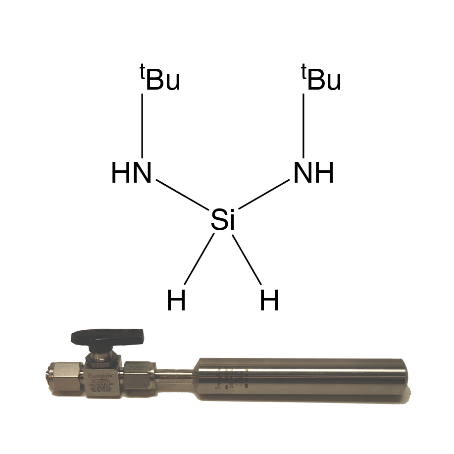 Bis(t-butylamino)silane, BTBAS (99.999%-Si) PURATREM, 14-1072, contained in 50 ml Swagelok®  cylinder (96-1070) for CVD/ALD