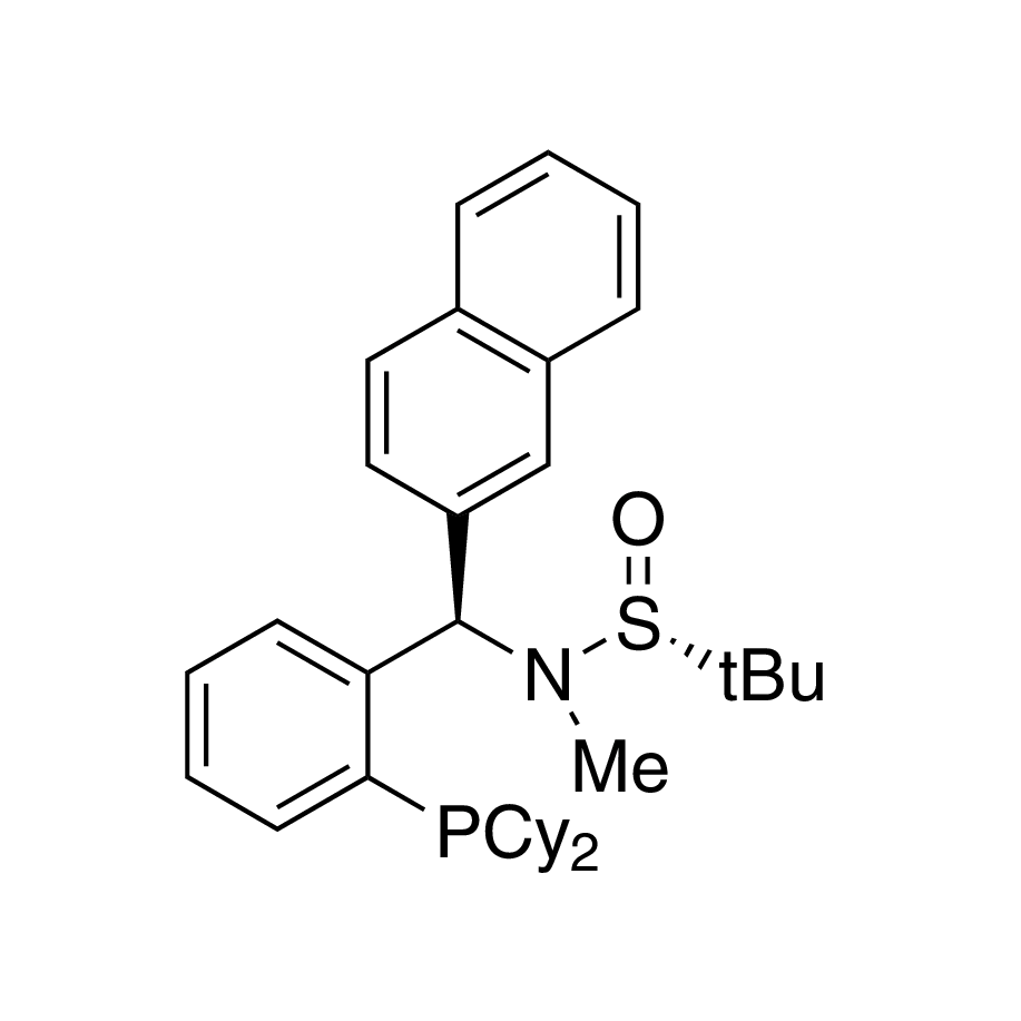 [S(R)]-N-[(R)-[2-(Dicyclohexylphosphino)phenyl]-2-naphthalenylmethyl]-N,2-dimethyl-2-propanesulfinamide, 95%