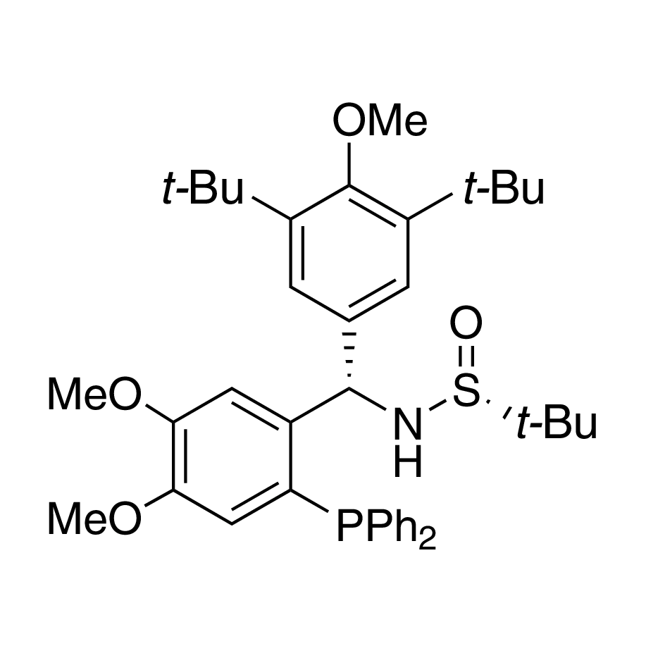 [S(R)]-N-[(S)-(3,5-Di-tert-butyl-4-methoxyphenyl)[2-(diphenylphosphino)-4,5-dimethoxyphenyl]-2-methyl-2-propanesulfinamide, 95%