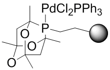 Triphenylphosphinepalladium(II) dichloride phosphaadamantane ethyl Silica (PhosphonicS PAPd1r)
