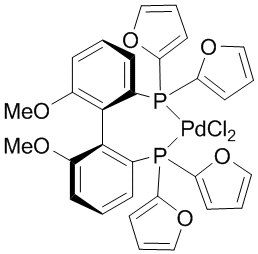 Dichloro[(R)-(+)-2,2'-bis(di-2-furanylphosphino)-6,6'-dimethoxy-1,1'-biphenyl]palladium(II)