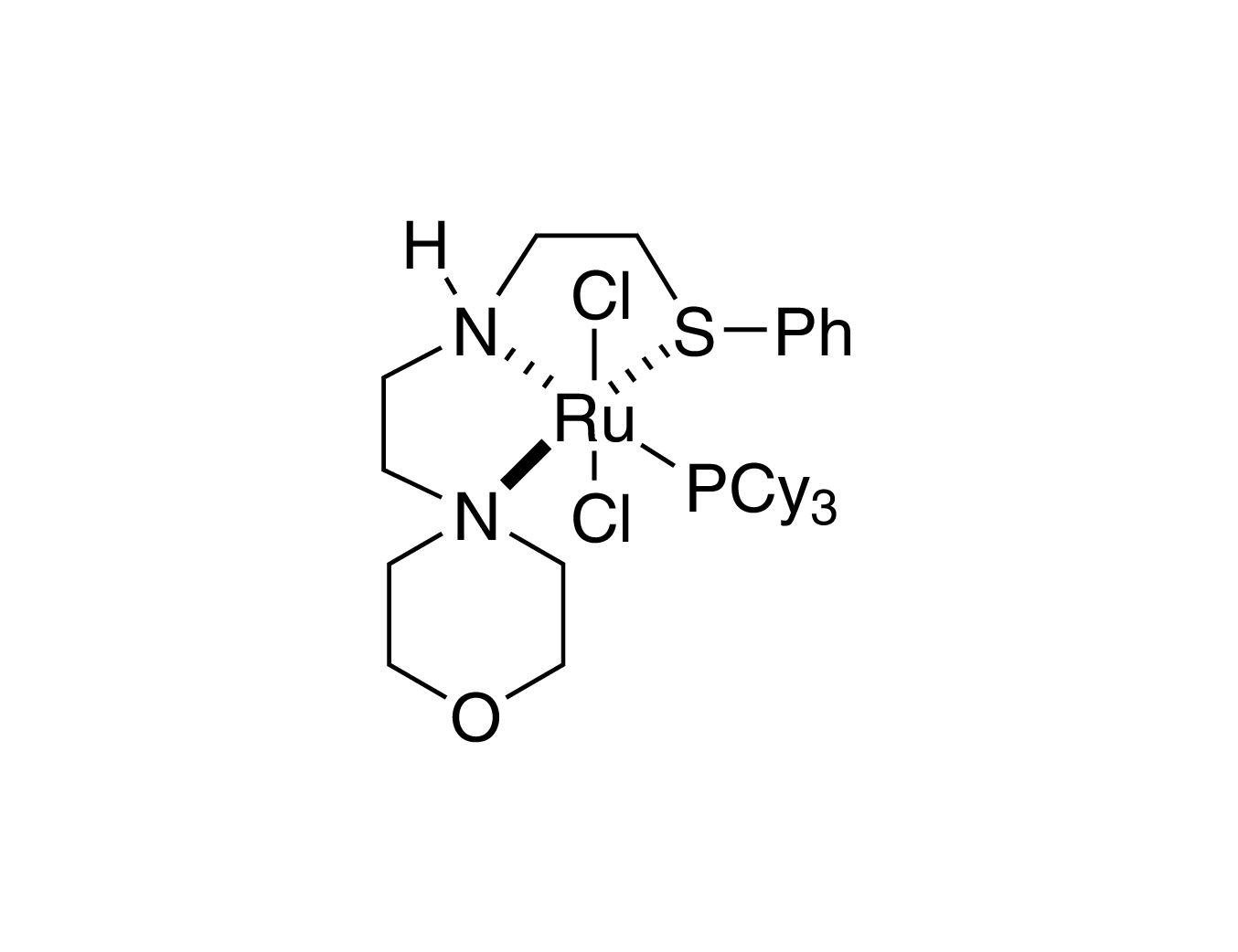 Dichloro[N-[2-(phenylthio-κS)ethyl]-[4-morpholineethanamine-κNN1,κN1](tricyclohexylphosphine)ruthenium(II)