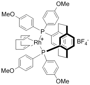 (R)-4,12-Bis(4-methoxyphenyl)-[2.2]-paracyclophane(1,5-cyclooctadiene)rhodium(I) tetrafluoroborate, min. 97%