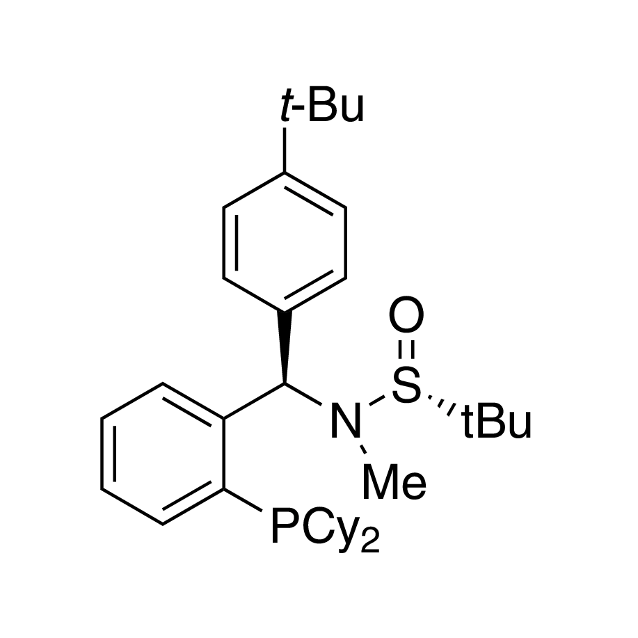 [S(R)]-N-[(R)-[2-(Dicyclohexylphosphanyl)phenyl](4-(tert-butyl)phenyl)methyl]-N,2-dimethyl-2-propanesulfinamide, 95%