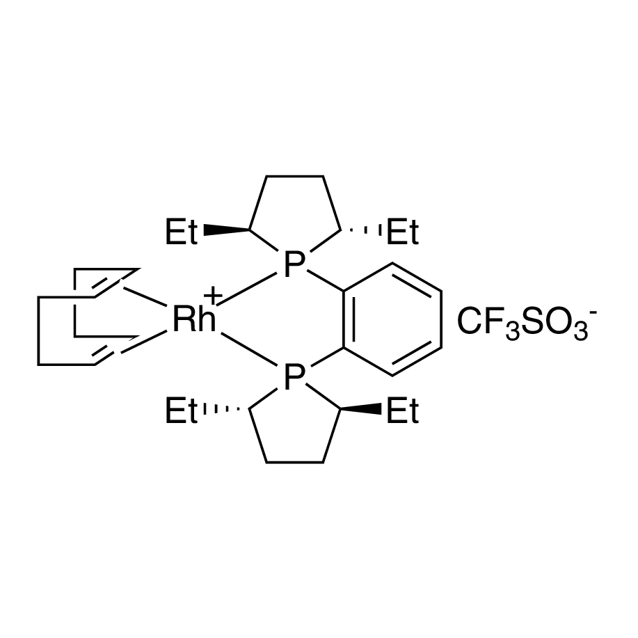 (+)-1,2-Bis((2S,5S)-2,5-diethylphospholano)benzene(1,5-cyclooctadiene)rhodium(I) trifluoromethanesulfonate, 98+% (S,S)-Et-DUPHOS-Rh