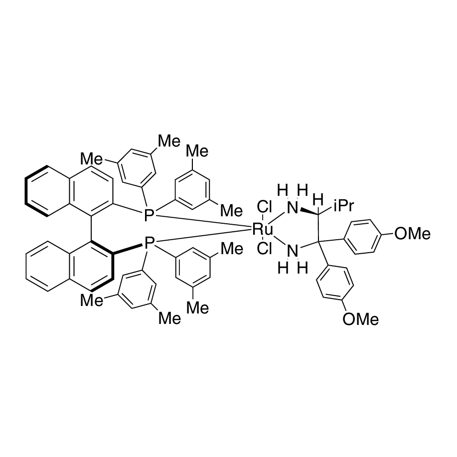 Dichloro{(S)-(-)-2,2'-bis[di(3,5-xylyl)phosphino]-1,1'-binaphthyl}[(2S)-(+)-1,1-bis(4-methoxyphenyl)-3-methyl-1,2-butanediamine]ruthenium(II) RuCl₂[(S)-xylbinap][(S)-daipen]