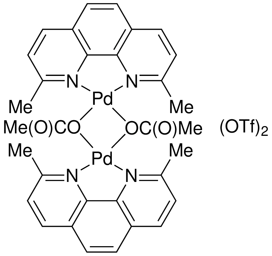 Acetato(2,9-dimethyl-1,10-phenanthroline)palladium(II) dimer bis(trifluoromethanesulfonate), 99%