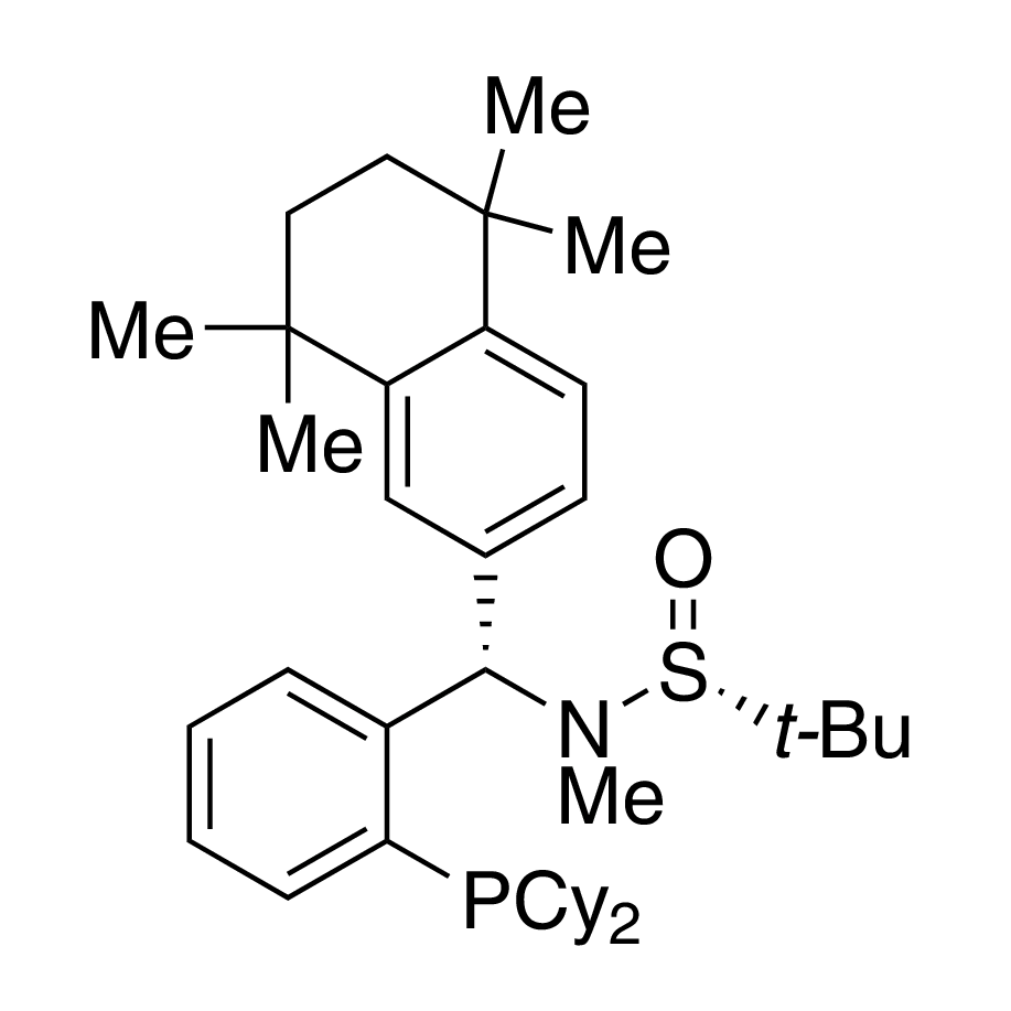 [S(R)]-N-[(S)-[2-(Dicyclohexylphosphino)phenyl](5,6,7,8-tetrahydro-5,5,8,8-tetramethyl-2-naphthalenyl)methyl]-N,2-dimethyl-2-propanesulfinamide, 95%