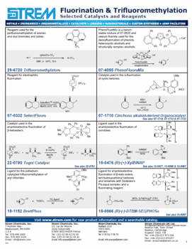 Fluorination and Trifluoromethylation - Selected Catalysts and Reagents