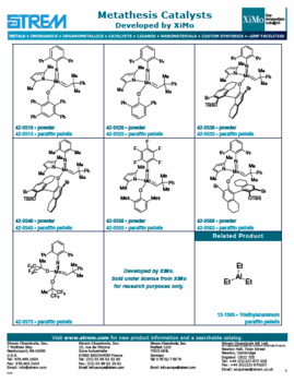 Metathesis Catalysts Developed by XiMo