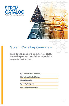 Strem Catalog Overview